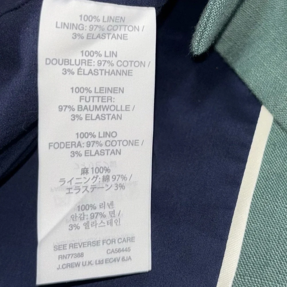 J. Crew - Green linen blazer size 2
